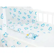 Baldachin cu Broderie MyKids Prince Inimi Albastru - MYK00007308
