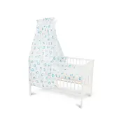 Baldachin cu Broderie MyKids Prince Inimi Albastru - MYK00007308