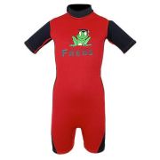 Combinezon copii din neopren rosu cu negru OMDFSA33152