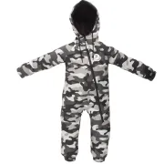 Salopeta impermeabila pentru copii Kidscare, cu protectie la vant si apa cu imprimeu Camuflaj - marime 110 SUPKCSI502_Camuflaj-110