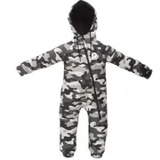 Salopeta impermeabila pentru copii Kidscare, cu protectie la vant si apa cu imprimeu Camuflaj - marime 122 SUPKCSI502_Camuflaj-122