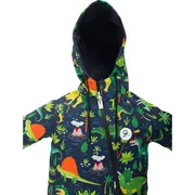 Salopeta impermeabila pentru copii Kidscare, cu protectie la vant si apa cu imprimeu Dinozauri - marime 98 SUPKCSI505_Dinozauri-98