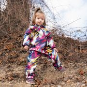Salopeta impermeabila pentru copii Kidscare, cu protectie la vant si apa cu imprimeu Graffiti - marime 86 SUPKCSI501_Graffiti-86
