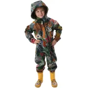 Salopeta impermeabila pentru copii Kidscare, cu protectie la vant si apa cu imprimeu Jungla - marime 86 SUPKCSI509_Jungla-86