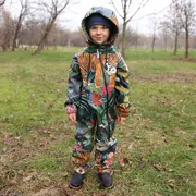 Salopeta impermeabila pentru copii Kidscare, cu protectie la vant si apa cu imprimeu Jungla - marime 92 SUPKCSI509_Jungla-92