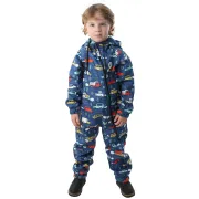 Salopeta impermeabila pentru copii Kidscare, cu protectie la vant si apa cu imprimeu Masini - marime 116 SUPKCSI508_Masini-116