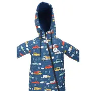 Salopeta impermeabila pentru copii Kidscare, cu protectie la vant si apa cu imprimeu Masini - marime 122 SUPKCSI508_Masini-122