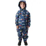 Salopeta impermeabila pentru copii Kidscare, cu protectie la vant si apa cu imprimeu Masini - marime 98 SUPKCSI508_Masini-98