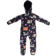 Salopeta impermeabila pentru copii Kidscare, cu protectie la vant si apa cu imprimeu Pisicute - marime 104 SUPKCSI503_Pisicute-104