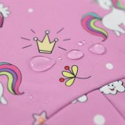 Salopeta impermeabila pentru copii Kidscare, cu protectie la vant si apa cu imprimeu Unicorni - marime 92 SUPKCSI512_Unicorni-92