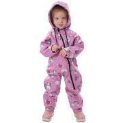 Salopeta impermeabila pentru copii Kidscare, cu protectie la vant si apa cu imprimeu Unicorni - marime 98 SUPKCSI512_Unicorni-98