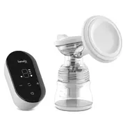 Lionelo - Pompa de san Fidi Go, Functie de masaj, Autonomie pana la 90 min, Afisaj LED, Cu accesorii, Gri Pal BYNLOC-FIDI-GO_GREY_STONE