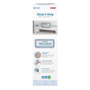 Bariera protectie anticadere pat copii, lungime 100 cm, albastru-gri, Reer Sleep'n Keep 45101