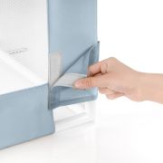 Bariera protectie anticadere pat copii, lungime 100 cm, albastru-gri, Reer Sleep'n Keep 45101