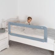 Bariera protectie anticadere pat copii, lungime 150 cm, albastru-gri, Reer Sleep'n Keep XL 45111