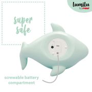 Lampa de veghe cu LED, cu oprire cronometrata, forma delfin, albastra, Lumilu Sea Life Dolphin, Reer 52293