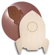 Lampa de veghe de perete, cu led, lumina reglabila si oprire cronometrata, forma racheta, Lumilu Silhouette Rocket, Reer 52157