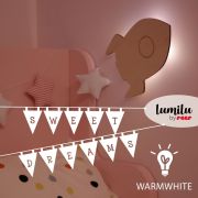 Lampa de veghe de perete, cu led, lumina reglabila si oprire cronometrata, forma racheta, Lumilu Silhouette Rocket, Reer 52157