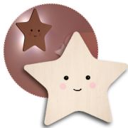 Lampa de veghe de perete, cu led, lumina reglabila si oprire cronometrata, forma stea, Lumilu Silhouette Star, Reer 52177