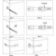 Set 10 Sisteme de siguranta multifunctionale reglabile 19 cm Bambinice BN045 BBJBN045_Alb