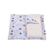 Lenjerie 3 piese patut 120x60 cm model astronauti si plus gri PFCPF4386