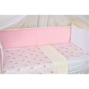 Lenjerie 3 piese patut 120x60 cm model balerine si plus minky crem PFCPF3016
