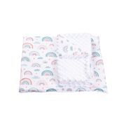 Lenjerie 3 piese patut 120x60 cm model curcubee si plus minky alb PFCPF25820