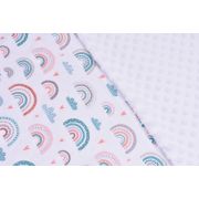 Lenjerie 3 piese patut 120x60 cm model curcubee si plus minky alb PFCPF25820