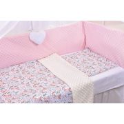 Lenjerie 3 piese patut 120x60 cm model pisicute si plus crem PFCPF3324