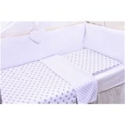 Lenjerie 3 piese patut 120x60 cm model stelute gri si plus alb PFCPF6921