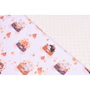 Lenjerie 3 piese patut 120x60 cm model ursuleti si dovlecei cu plus crem PFCPF9711