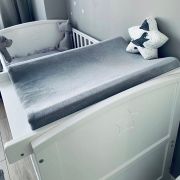 Masa De Infasat Din Lemn, Atasabila La Patut Bebe 120x60 Si 140x70 Cm, Alb, 86 X 51 X 7 Cm Pjbctc_alb