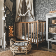 Patut Din Lemn Pentru Bebe, Inaltime Saltea Reglabila, Stardust  Craft Vintage 120a 60 Cm Pjbstardust_vintage