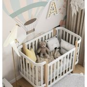Patut cu laterala culisanta si inclinare unghiulara YappyEtude din lemn de fag, YappyKids, 120x60 cm, Alb BYNYappyEtude_white