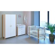Patut cu laterala culisanta si inclinare unghiulara YappyEtude din lemn de fag, YappyKids, 120x60 cm, Alb BYNYappyEtude_white