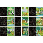Set 9 planse razuibile Scratch ArtCards Bambinice BN047 BBJBN047_Animale