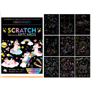 Set 9 planse razuibile Scratch ArtCards Bambinice BN047 BBJBN047_Unicorni