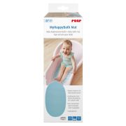 Covoras de baie antialunecare cu ventuze, din cauciuc natural, antibacterian, oval, 42 x 25 cm, albastru, MyHappyBath Mat, Reer 76023