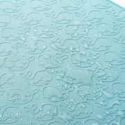 Covoras de baie antialunecare cu ventuze, din cauciuc natural, antibacterian, oval, 42 x 25 cm, albastru, MyHappyBath Mat, Reer 76023