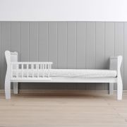 Pat Din Lemn Masiv Pentru Junior Noble Alb 160 A  80 Cm Pjbnoblealbjunior