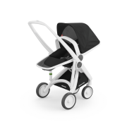 Carucior 2 In 1, Greentom, 100% Ecologic, White Black KRTABCDWHITEBLACK