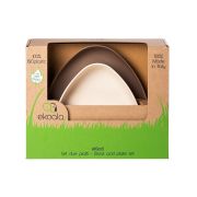 Set 2 farfurii, eKoala, BIOplastic, White/Brown KRTEK146