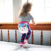 Set pantaloni si soseste antiderapante, Zoocchini, 12-18 Luni &ndash; Bunny KRTZ0190