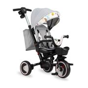 Tricicleta 5 in 1, MoMi INVIDIA Love, Scaun rotativ 360°, Spatar reglabil, Maner telescopic, Centura in 5 puncte, Pliabila, Suport pahare, Tapiterie usor de curatat KRTROTR00001