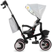 Tricicleta 5 in 1, MoMi INVIDIA Love, Scaun rotativ 360°, Spatar reglabil, Maner telescopic, Centura in 5 puncte, Pliabila, Suport pahare, Tapiterie usor de curatat KRTROTR00001