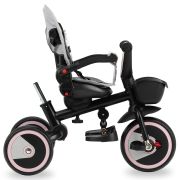Tricicleta 5 in 1, MoMi INVIDIA Love, Scaun rotativ 360°, Spatar reglabil, Maner telescopic, Centura in 5 puncte, Pliabila, Suport pahare, Tapiterie usor de curatat KRTROTR00001