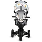Tricicleta 5 in 1, MoMi INVIDIA Love, Scaun rotativ 360°, Spatar reglabil, Maner telescopic, Centura in 5 puncte, Pliabila, Suport pahare, Tapiterie usor de curatat KRTROTR00001