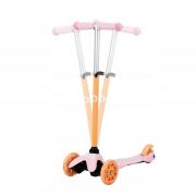 Trotineta cu 3 roti, QKIDS, LUMIS Orange, Ghidon reglabil pe 3 trepte, Flexbrake, Rulmenti ABEC-7, Platforma anti-alunecare, Pliabil, Sarcina maxima 25 kg KRTHUBA00005