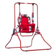 Leagan pentru copii, Top Kids, cu spatar reglabil si bara detasabila, Red Dots KRT4124ATH1RD