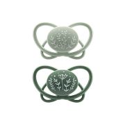 Set 2 Suzete MyButterfly din silicon, forma anatomica, simetrica, tetina ortodontica flexibila, cu cutie de transport si sterilizare, 0 - 6 luni, nip first moments 31610